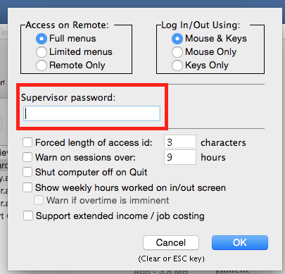 Read more about the Default Supervisor Password.