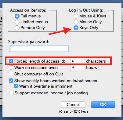 Learn how to configure settings for punching