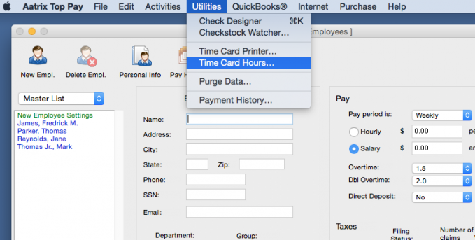 Learn how to process payroll after importing TimeCard® hours.