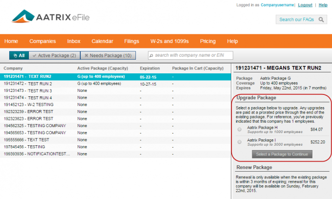 Upgrading my eFile Package