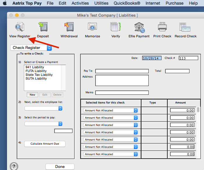 FAQ: When posting my liability payments, I receive a message 'No Records were exported.' How do I correct this?