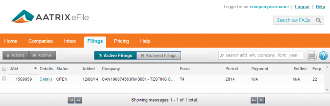 Learn how to check your filing's status.