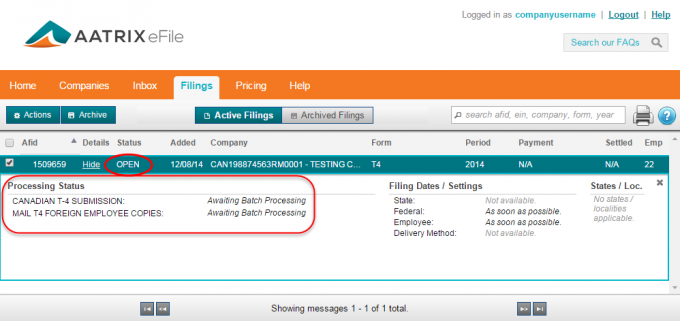 Learn how to check your filing's status.